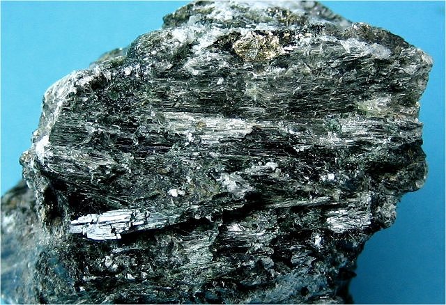 Actinolite Dark Green Cleavage Surfaces
