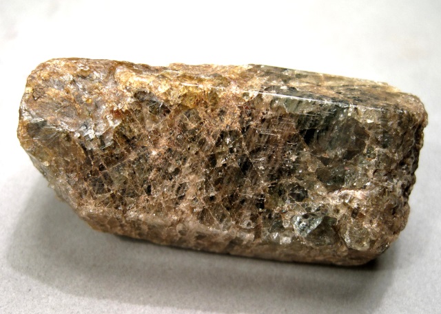 Apatite - Dark Green Fractured Crystal
