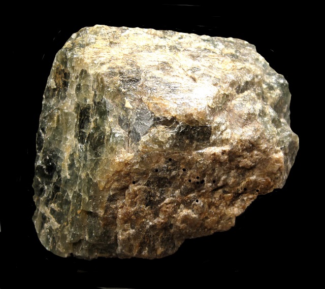 apatite-fractured green crystal