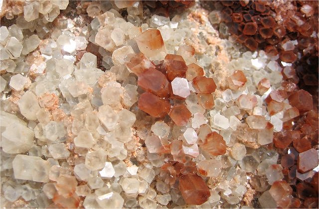 Aragonite - White Hexagonal Crystals - Morocco