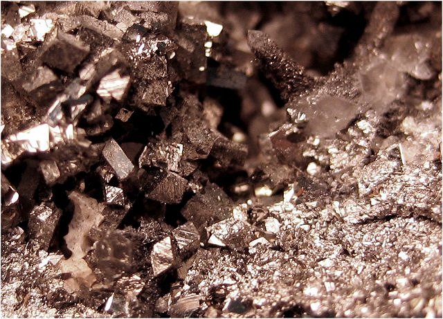 Arsenopyrite - Cluster Of Crystals - Close View