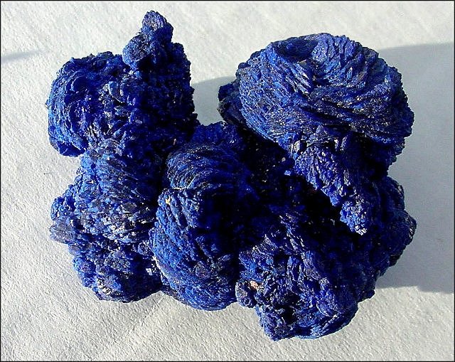 azurite-blue crystalline formation