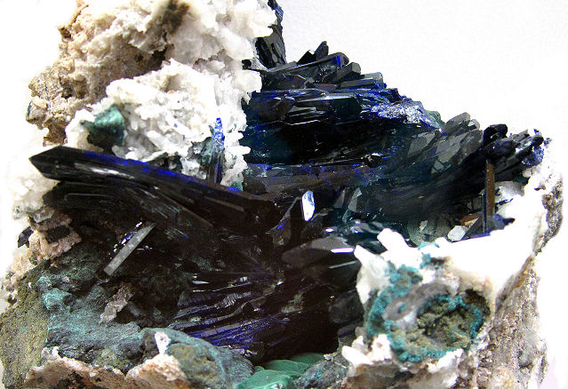 Azurite - Cluster Of Dark Blue Crystals