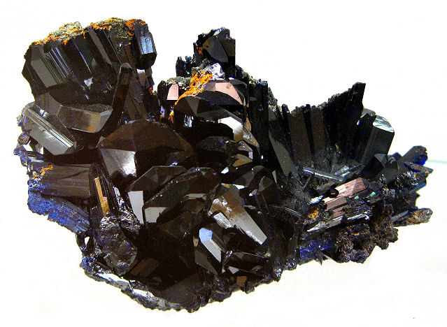 azurite-cluster of dark blue crystals