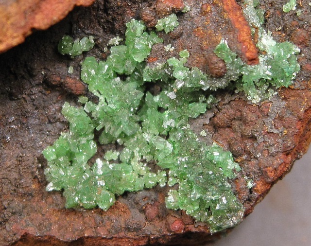 barthite-pale green small crystals-Mexico