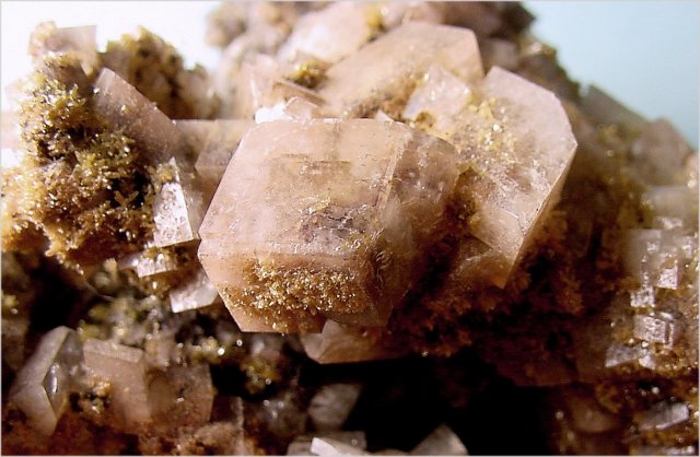 Calcite - Rhombohedron Crystals - Light Brown