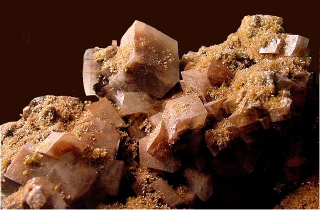 Calcite - Rhombohedron Crystals - Light Brown
