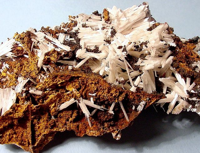 Cerussite - White Jackstraw Crystals - Arizona