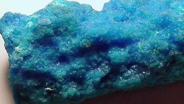 chalcanthite-blue stalactite-close view-Bisbee