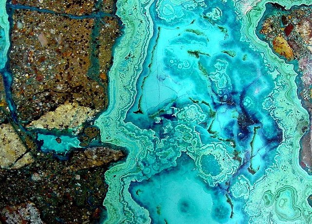 Chrysocolla - Blue Banded - Bagdad Arizona