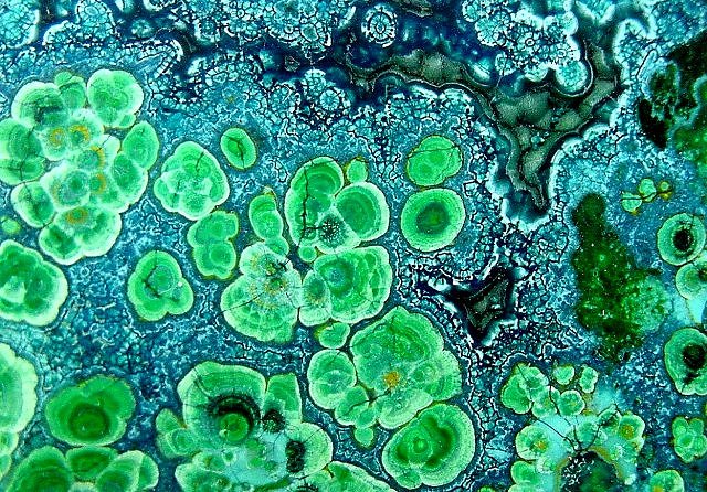 Chrysocolla - Blue With Green Malachite - Bagdad Arizona