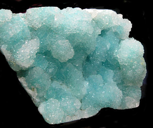 chrysocolla-greenish blue with drusy quartz