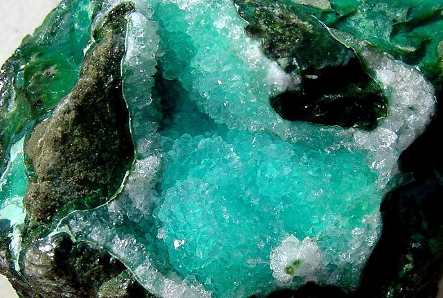 Chrysocolla - Greenish Blue With Drusy Quartz - Bagdad Arizona