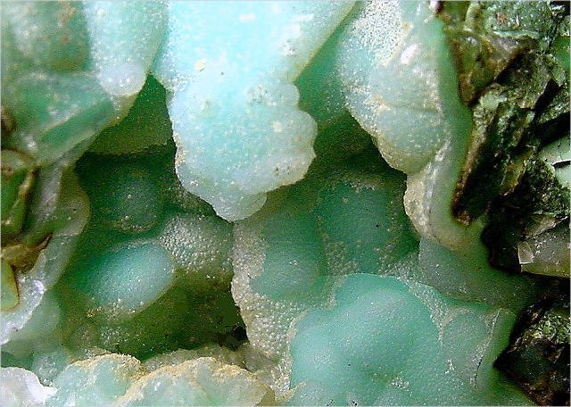 chrysocolla-greenish blue with drusy quartz-Miami Arizona