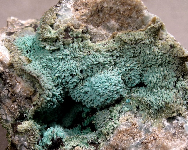 Chrysocolla - Replacing Hemimorphite Crystals