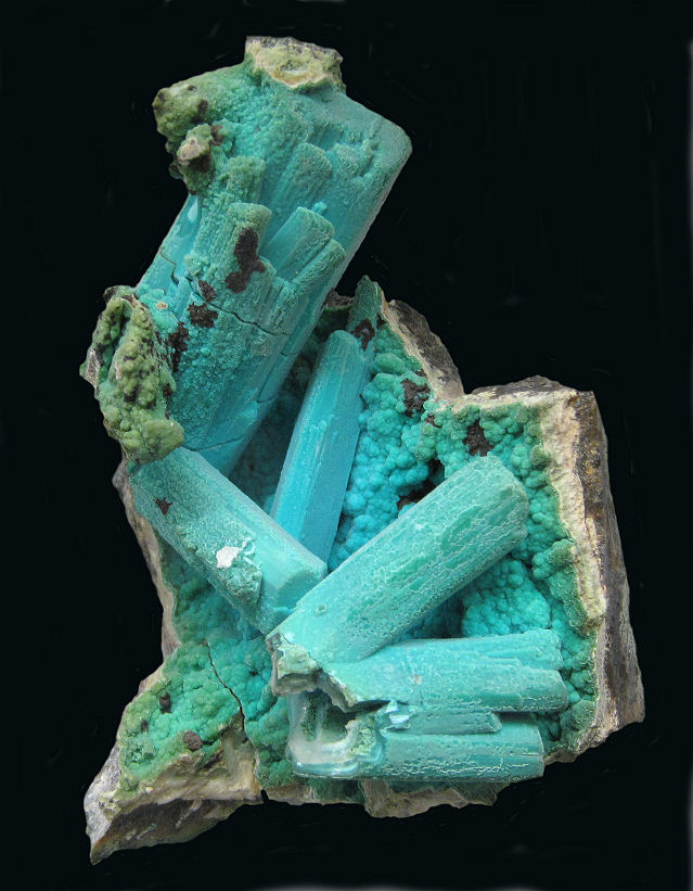 Chrysocolla - Replacing Selenite Crystals