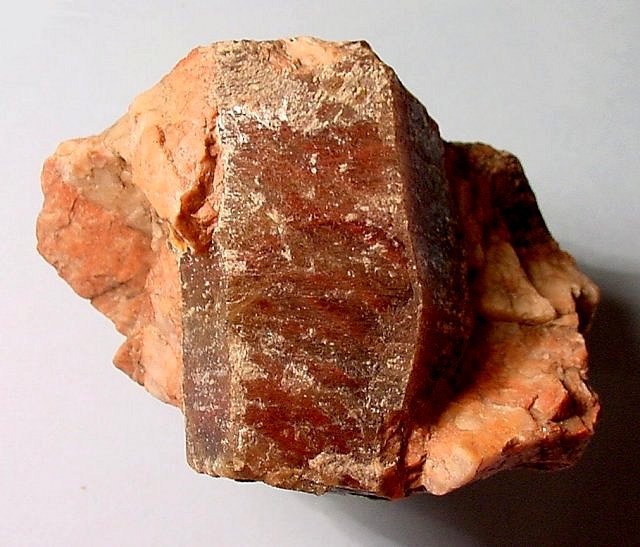 corundum-large brown crystal of common corundum