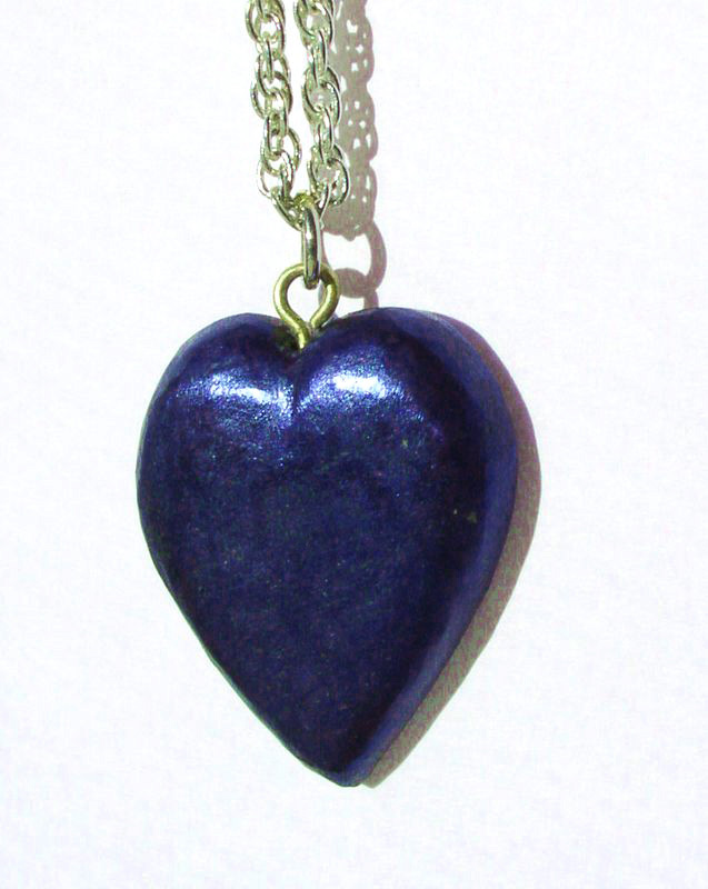 covellite-polished pendant-metallic blue luster