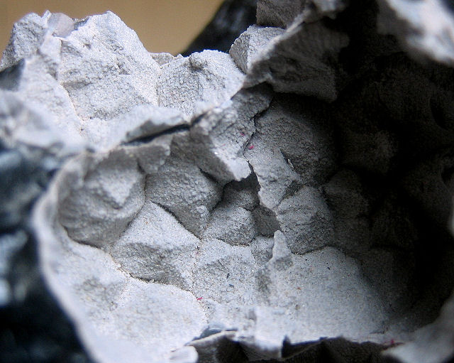 Cristobalite - White Crystals In Obsidian