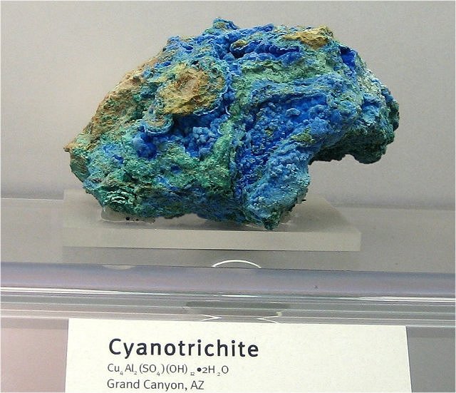 cyanotrichite-bright light blue-botryoidal