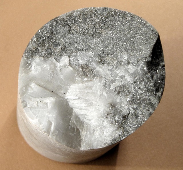 dolomite-gray massive with white calcite