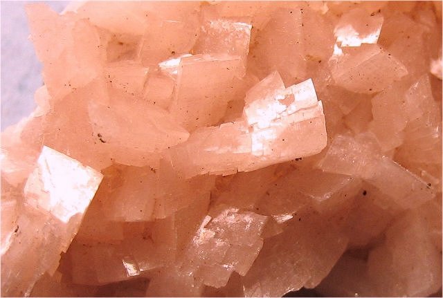 dolomite-pink curved rhombohedral crystals