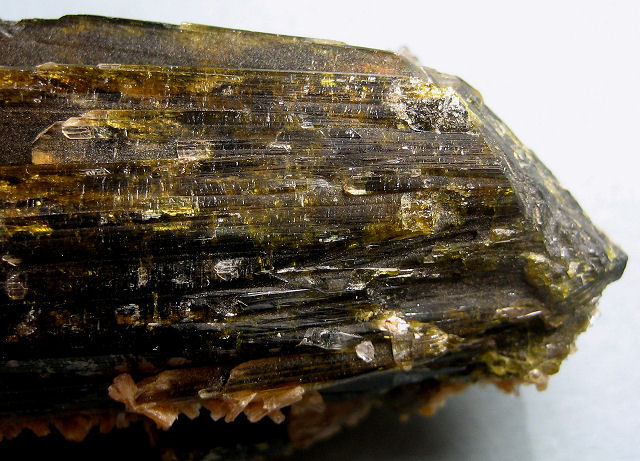 Epidote - Dark Green Crystals - Close View - Alaska