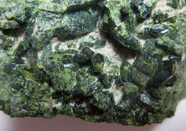 Epidote - Dark Green Crystals