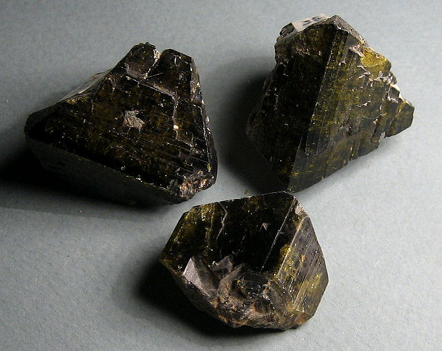 Epidote - Dark Green Crystals - Alaska