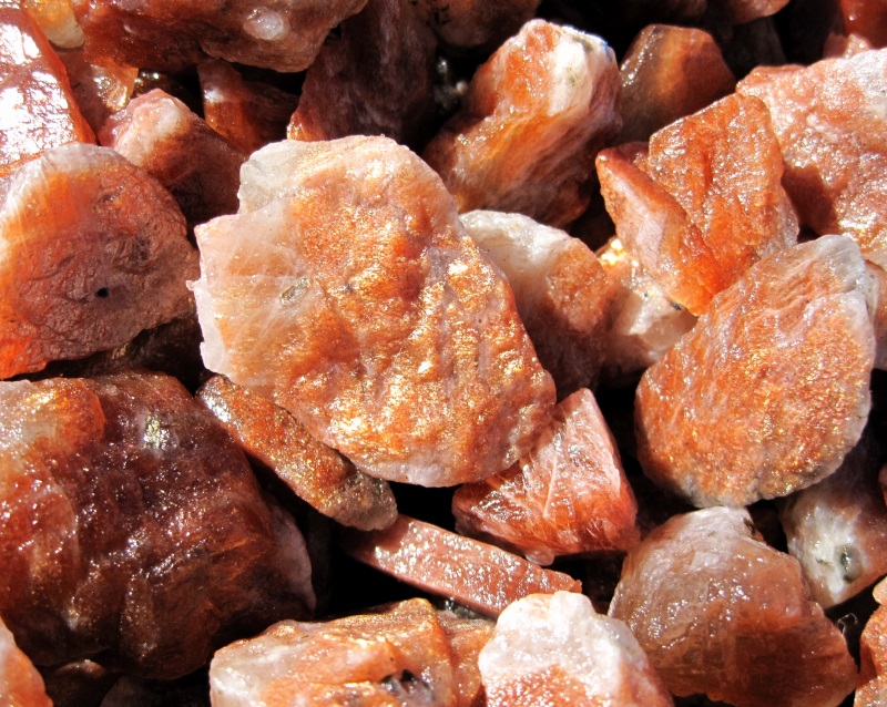 Feldspar – Sunstone - Orange Sparkles - India