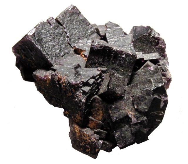 fluorite-cubic crystals-dark purple