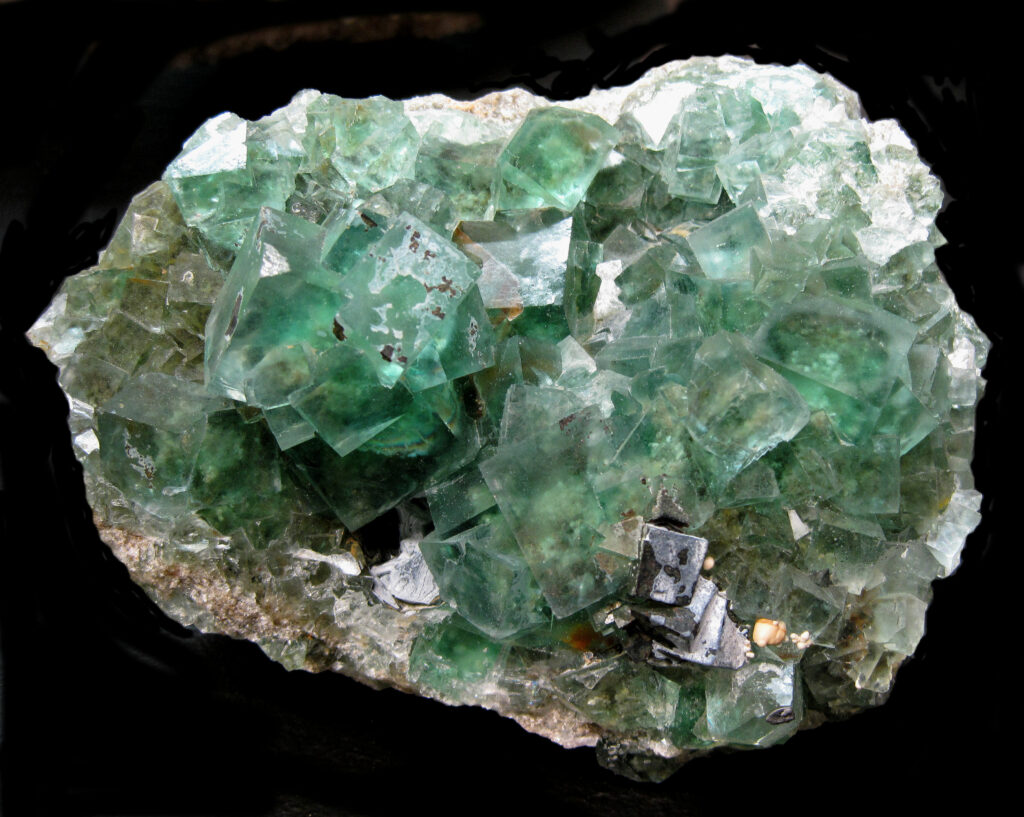 fluorite-cubic crystals-green