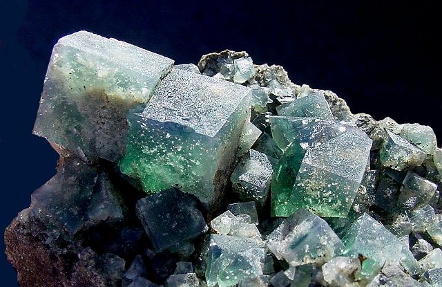 fluorite-cubic crystals-green