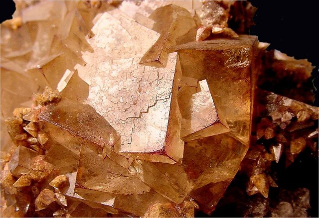 fluorite-cubic crystals-light brown