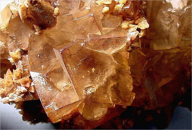 fluorite-cubic crystals-light brown