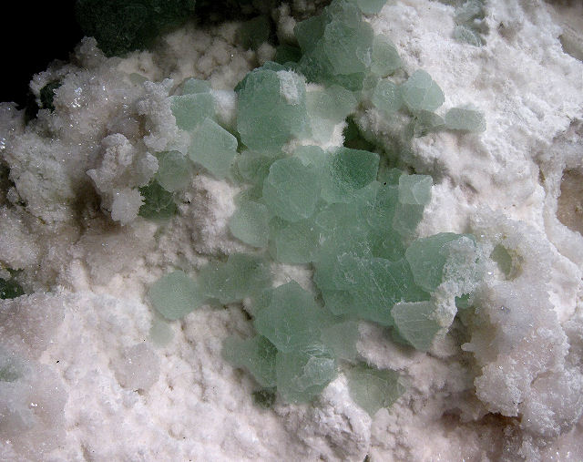 fluorite-octahedron crystals-green