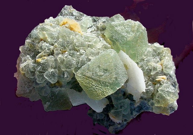 fluorite-octahedron crystals-green