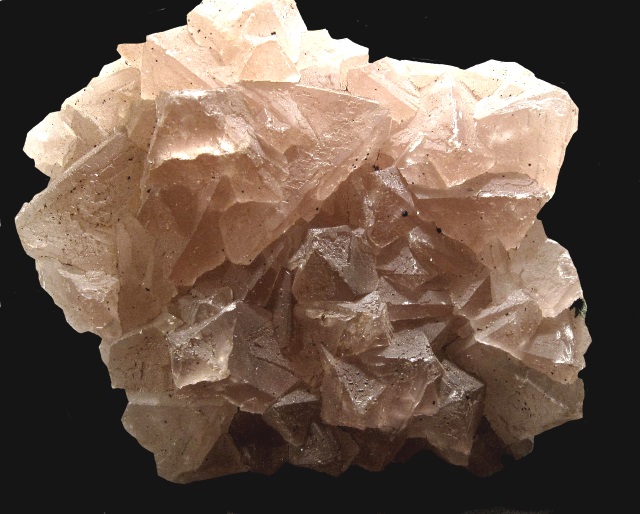 fluorite-octahedron crystals-light brown