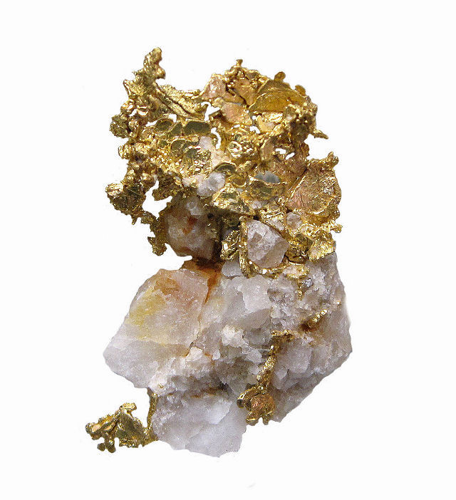 gold-on white quartz