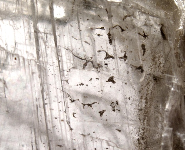 gypsum-selenite-dirt inclusions