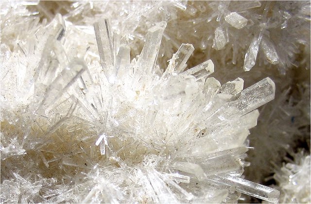 gypsum-selenite-radiating acicular crystal clusters-Australia