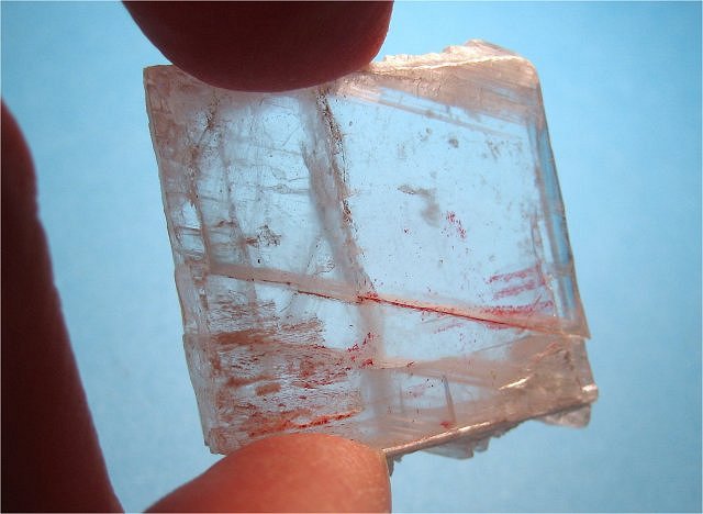 gypsum-selenite-transparent cleavage fragment