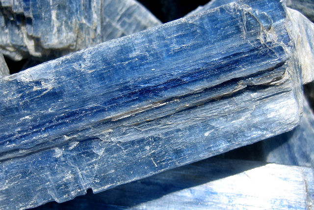 kyanite-blue crystal blade-close view-Brazil