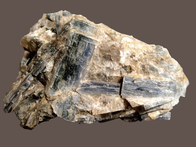 Kyanite-Blue Crystal Blades In Quartz