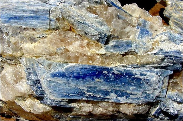 Kyanite-Blue Crystal Blades With Quartz-Brazil