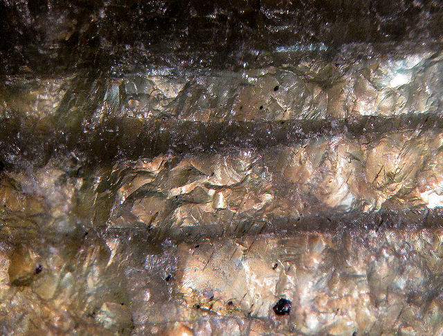 labradorite plagioclase twinning close view