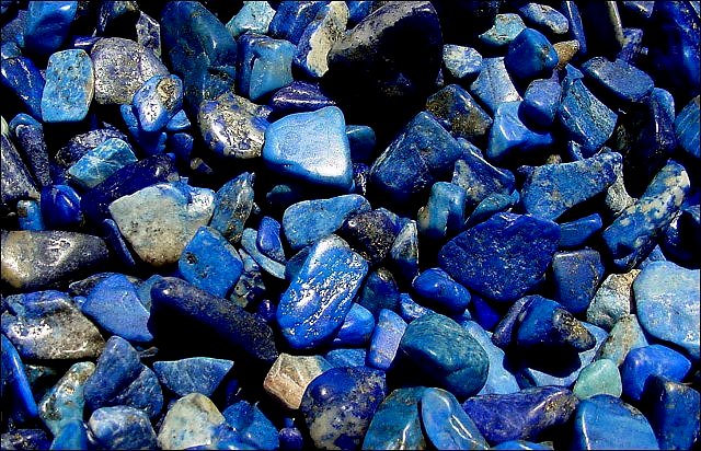 lapis lazuli tumble polished blue stones Afghanistan