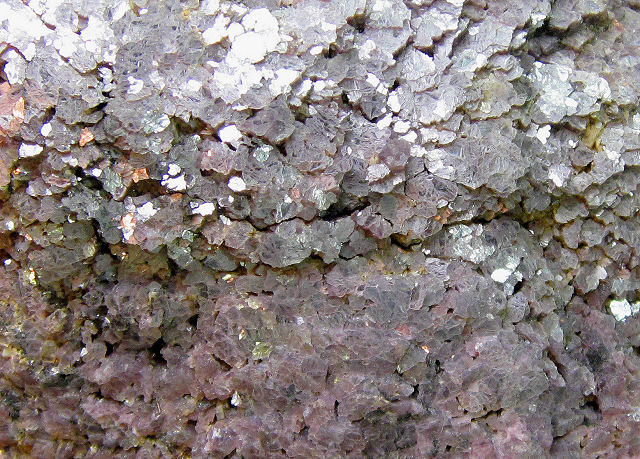 lepidolite pink scales close view