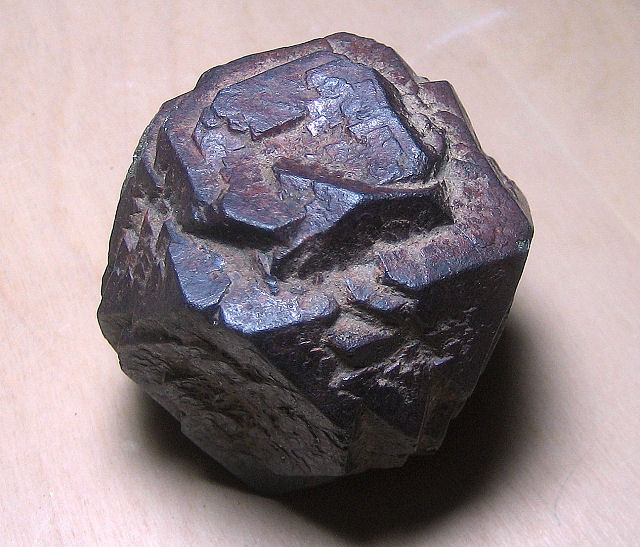 limonite pyrite crystal altered to limonite