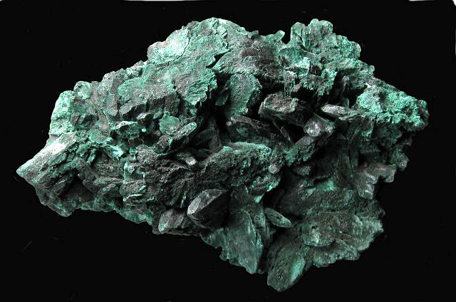 malachite-green-pseudomorphs after azurite crystals-Bisbee-450